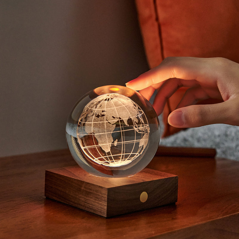 AMBER CRYSTAL WORLD GLOBE Lampă decorativă