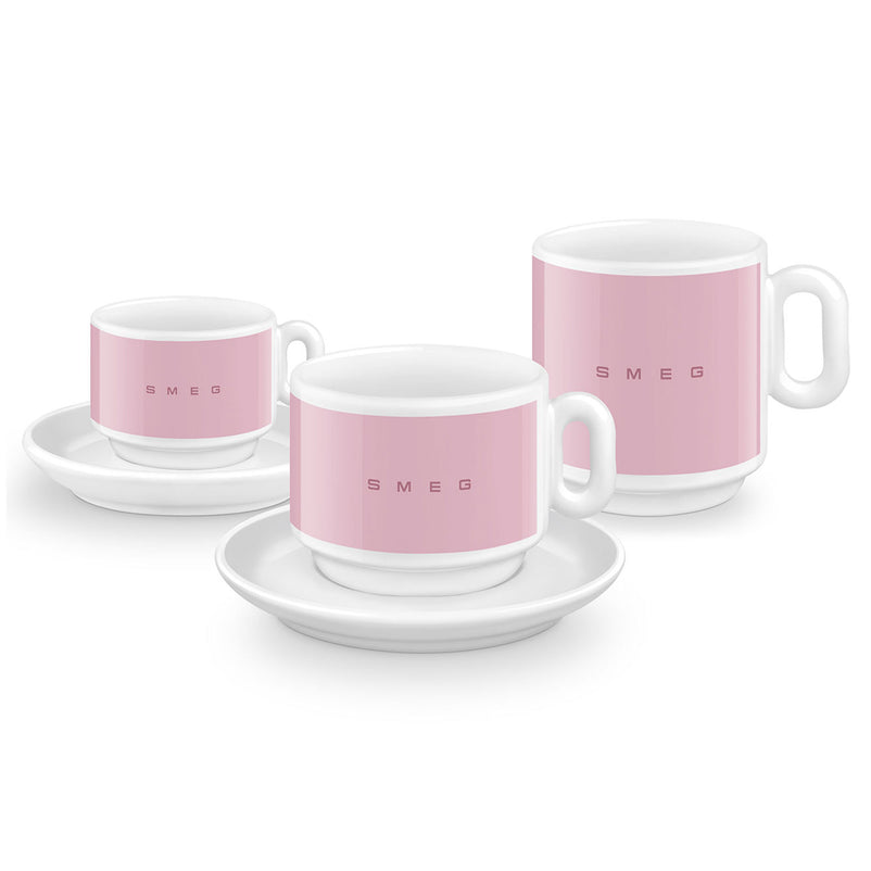 SMEG Set cești și farfurioare