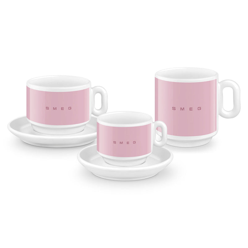 SMEG Set cești și farfurioare