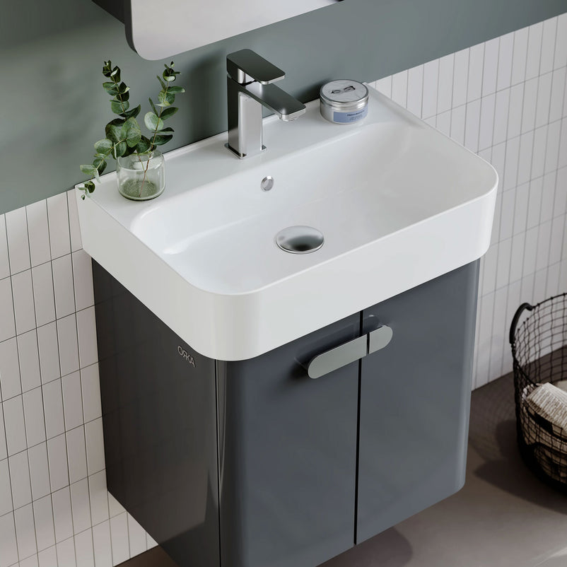ORBIT Set mobilier baie, mască lavoar, dulap suspendat cu oglindă și lavoar