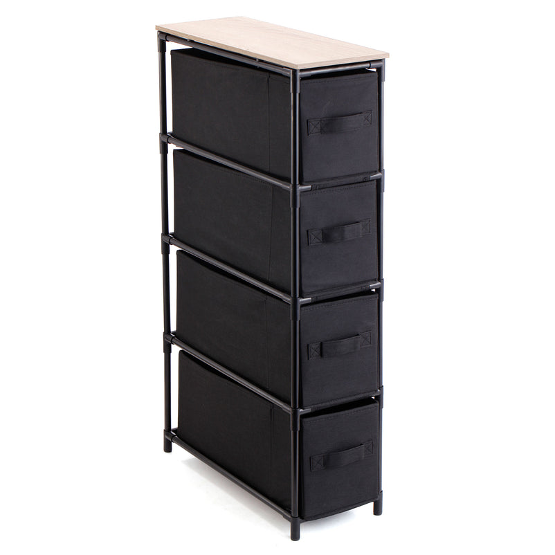 HOME PLUS Suport 4 coșuri pânză