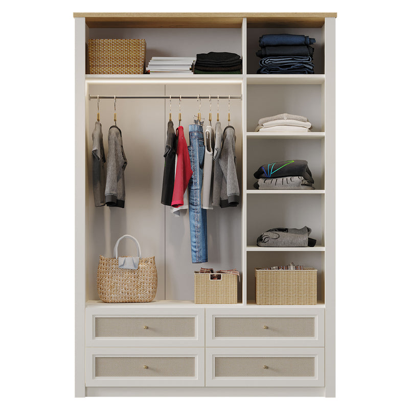 CORVEN Dulap copii, 3 uși, 4 sertare