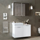 DUBAI Set mobilier baie, mască lavoar, lavoar ceramică și dulap baie suspendat cu oglindă