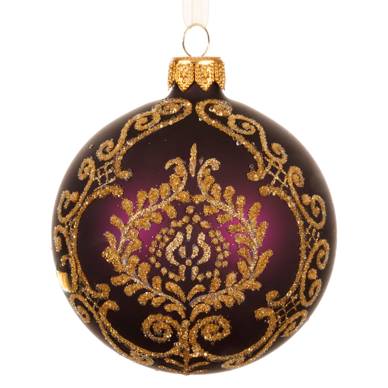 BAROQUE Set 3 globuri, sticlă, D.8.3cm