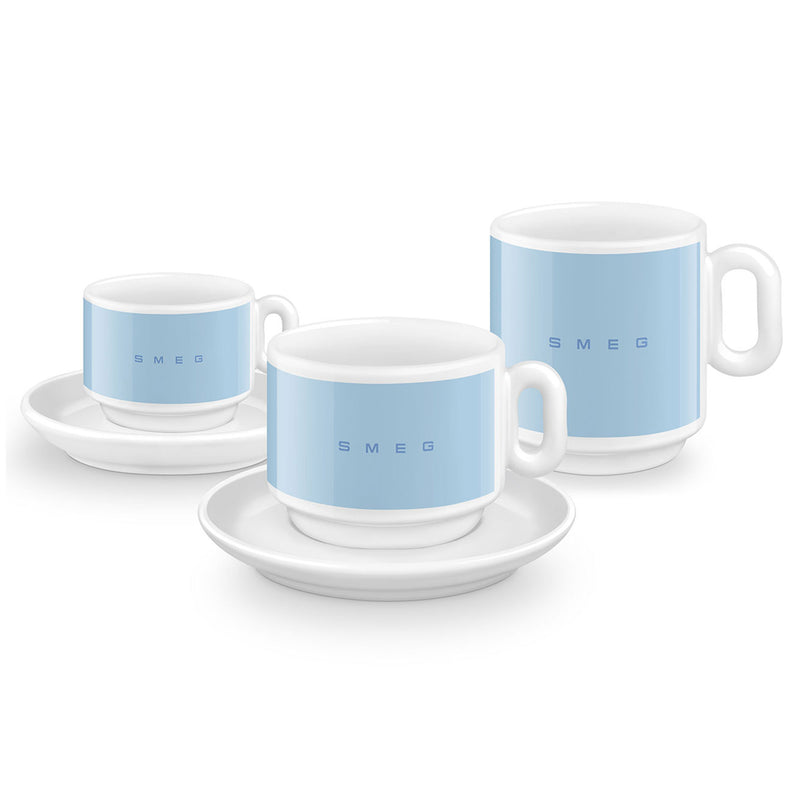 SMEG Set cești și farfurioare