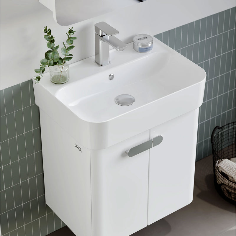 ORBIT Set mobilier baie, mască lavoar, dulap suspendat cu oglindă și lavoar