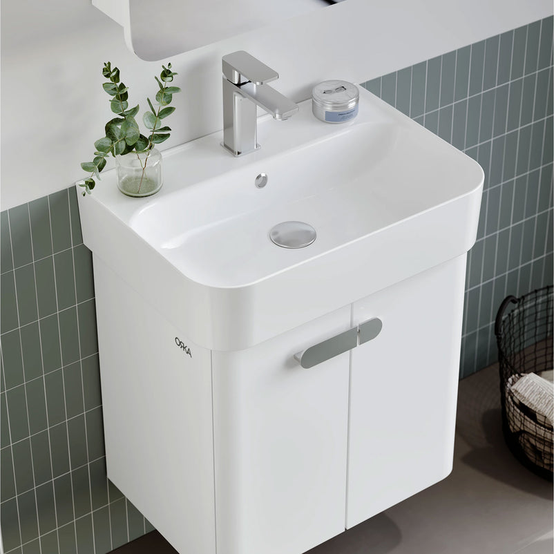 ORBIT Set mobilier baie, mască lavoar, dulap suspendat cu oglindă și lavoar