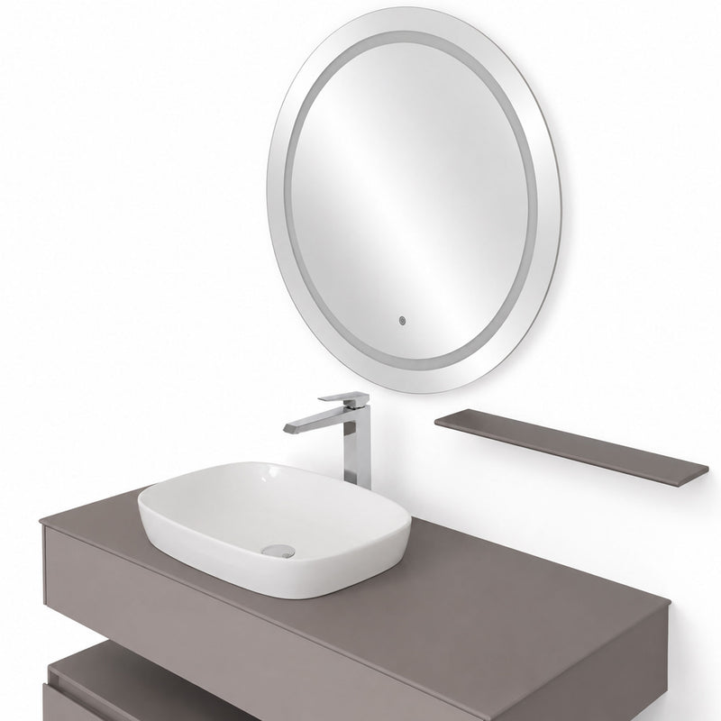 LODI/RADIANCE Set mobilier baie, mască lavoar, lavoar, top, oglindă LED, poliță