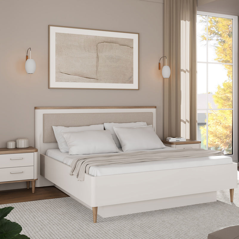 PRISCILLA Pat tapițat, 160x200cm, somieră rabatabilă inclusă