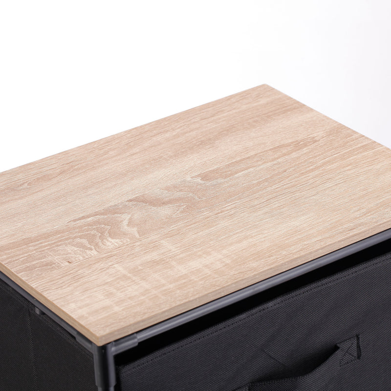 HOME PLUS Suport 2 coșuri pânză