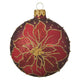 POINSETTIA Set 3 globuri, sticlă