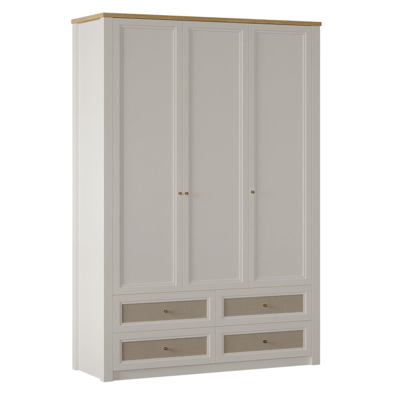 CORVEN Dulap copii, 3 uși, 4 sertare