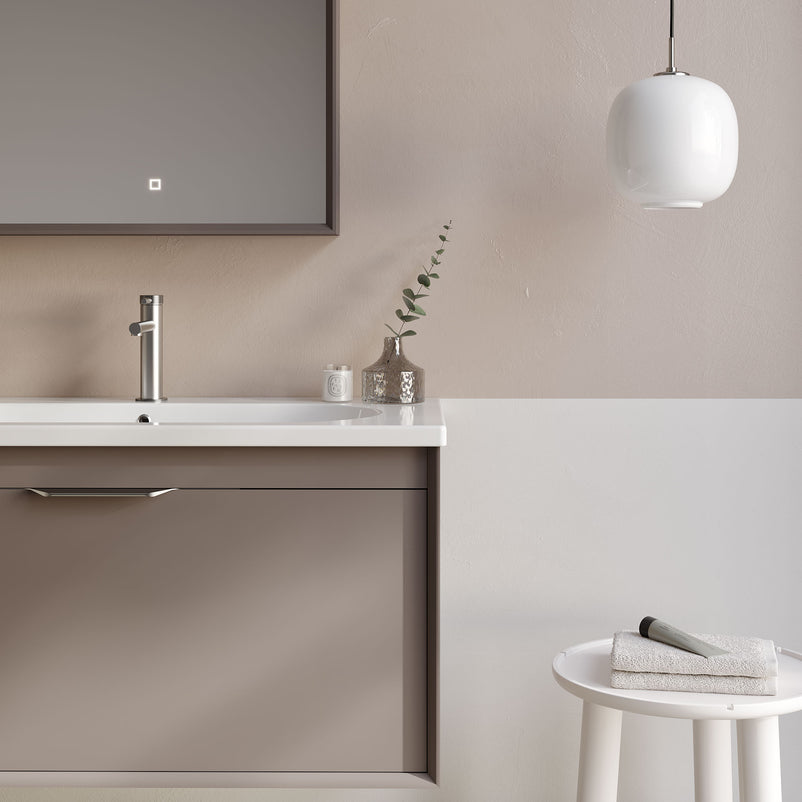 CLAY Set mobilier baie, mască lavoar, lavoar, oglindă, dulap
