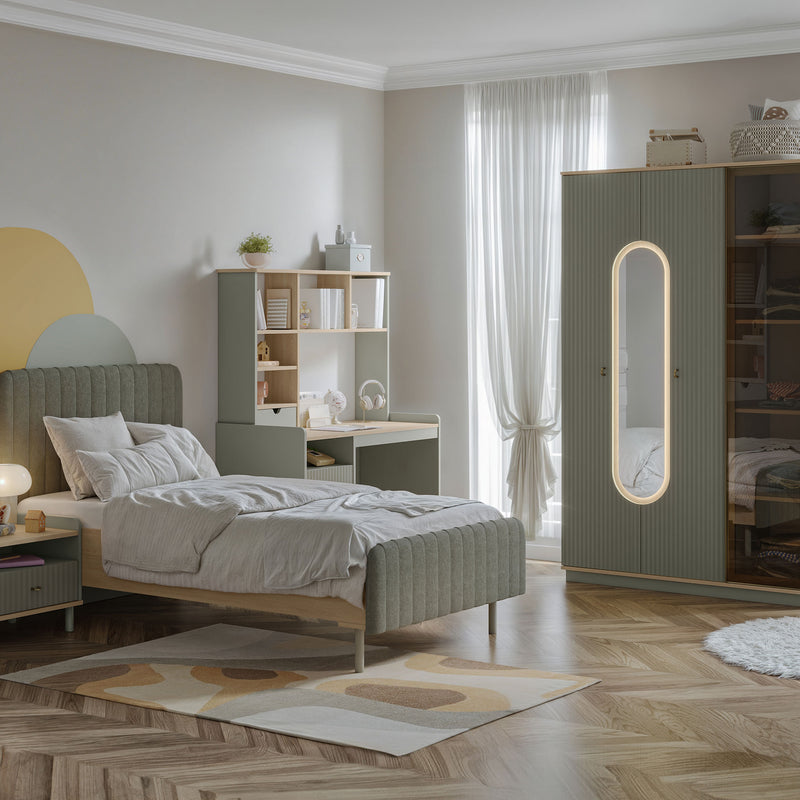 CHANTAL Birou copii, 2 sertare și suprapozabil 5 nișe