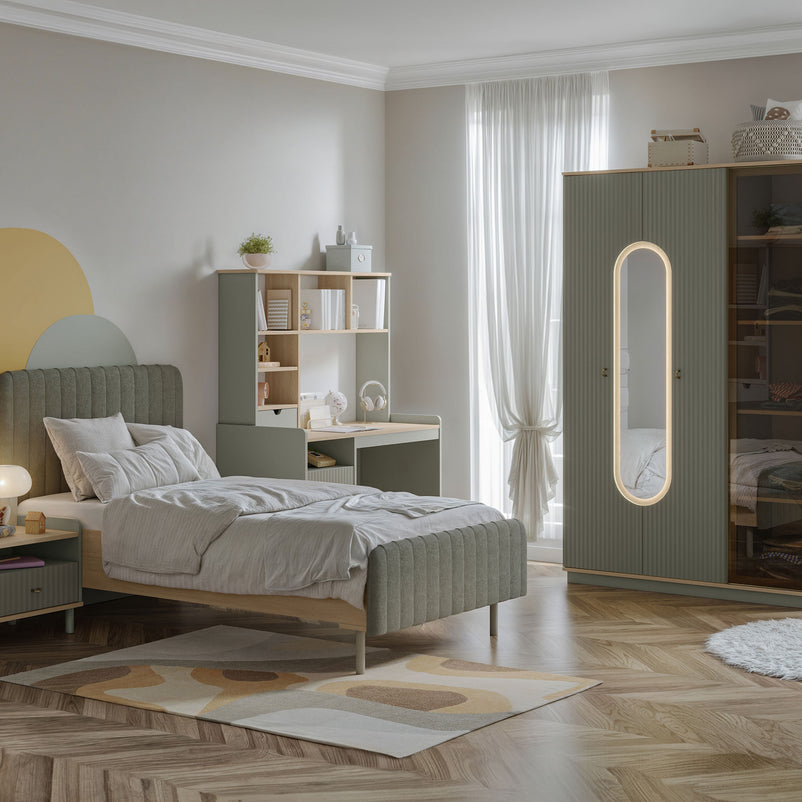 CHANTAL Birou copii, 2 sertare și suprapozabil 5 nișe