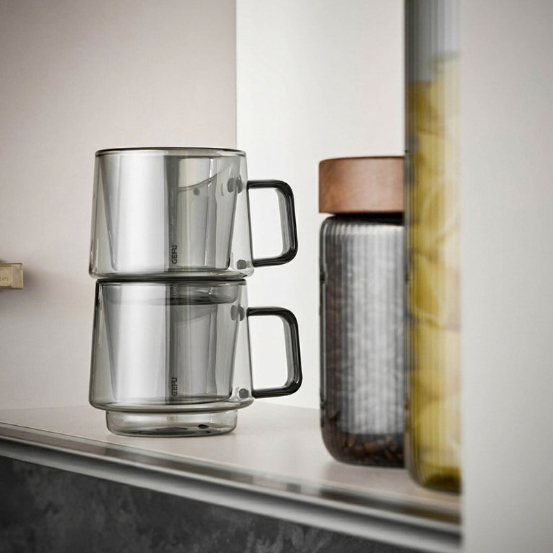 CALORA Set 2 căni, sticlă, 200ml