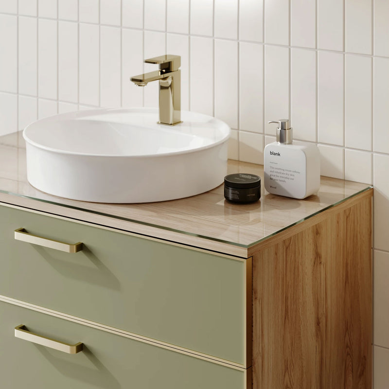 SALERNO Set mobilier baie, mască lavoar, lavoar, dulap baie, oglindă