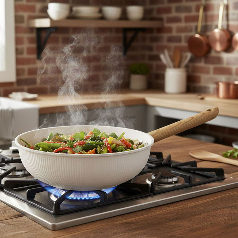 DAISY QUTTIN Tigaie wok, aluminiu, D.26cm