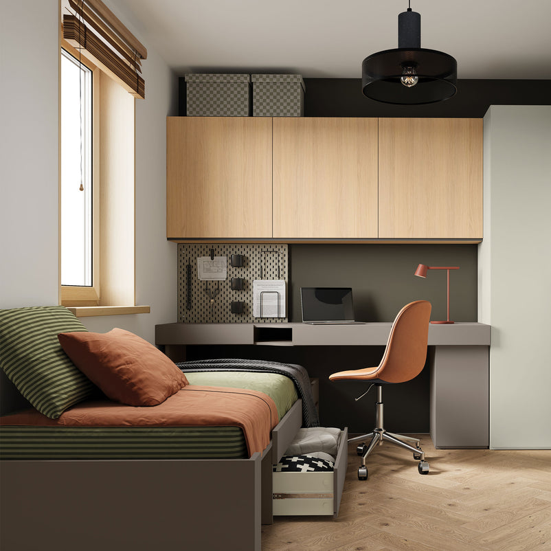 RONNIE Blat birou copii, 3 sertare, 1 laterală stânga/dreapta