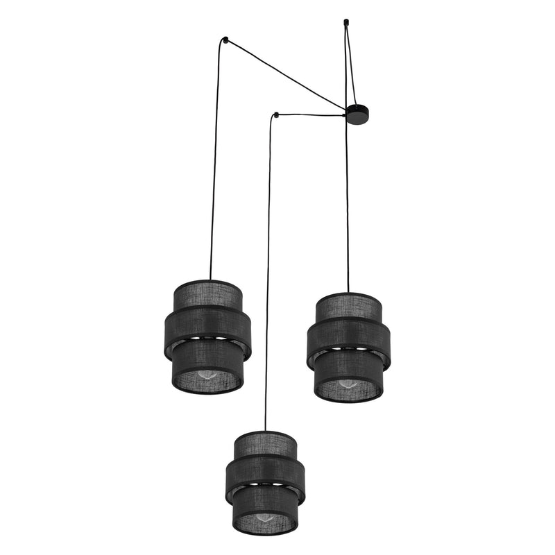 CALISTO BLACK Lustră 3x15W E27