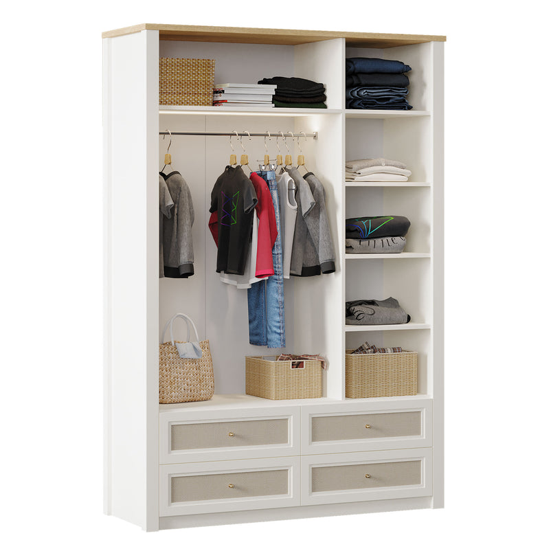 CORVEN Dulap copii, 3 uși, 4 sertare