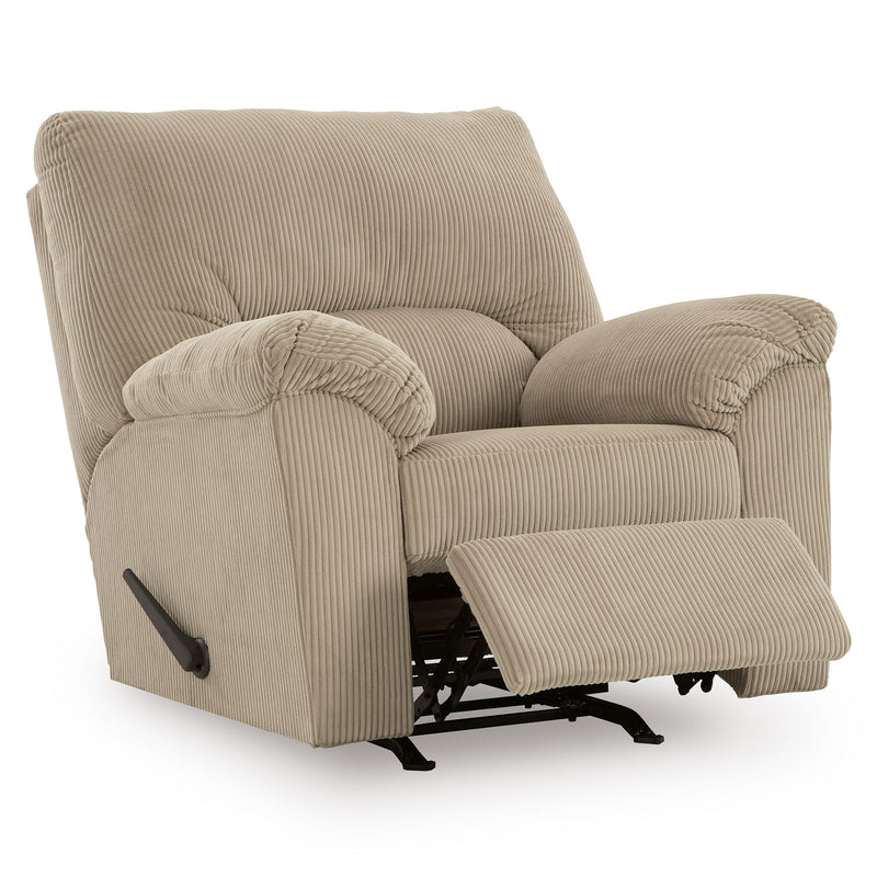 RAYAS Fotoliu cu recliner manual și balans, stofă