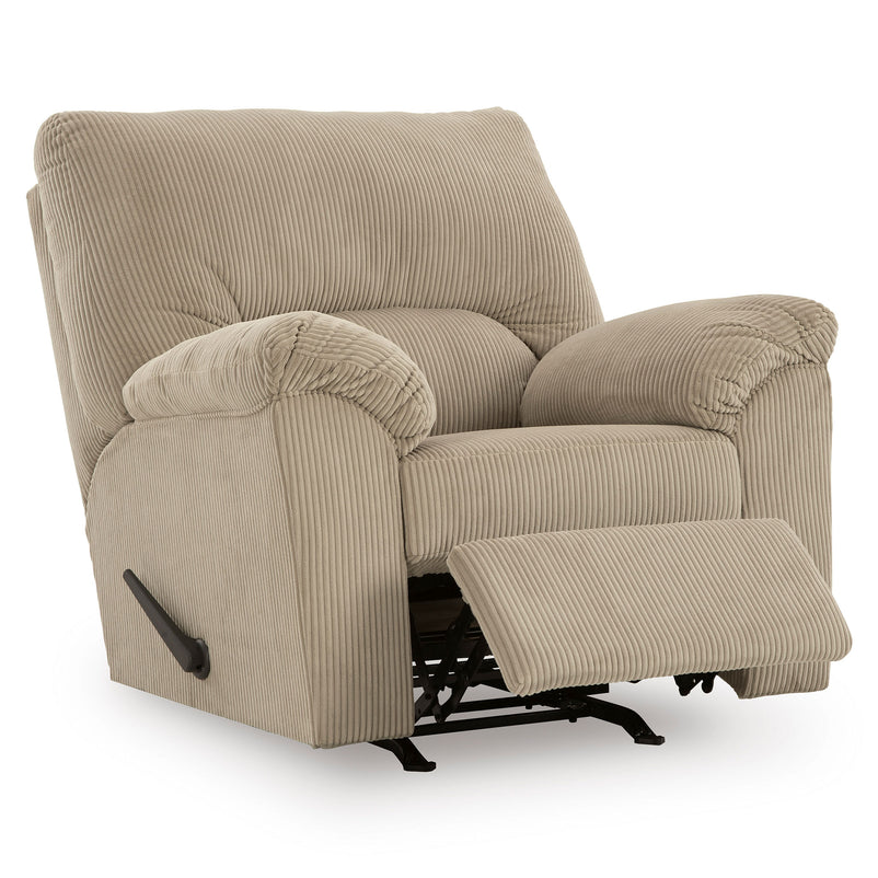 RAYAS Fotoliu cu recliner manual și balans, stofă