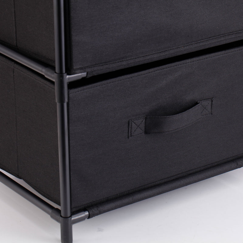 HOME PLUS Suport 2 coșuri pânză