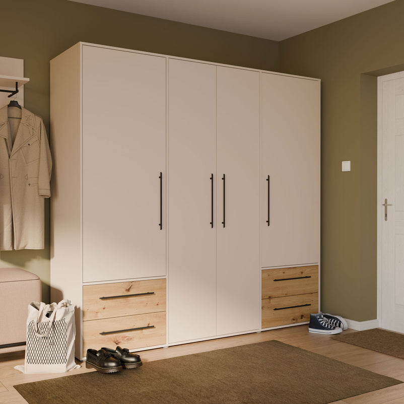 NATE Dulap 4 uși, 4 sertare