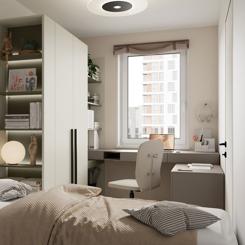 RONNIE Blat birou copii, 3 sertare, 1 laterală stânga/dreapta