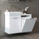 DUBAI Set mobilier baie, mască lavoar, lavoar ceramică și dulap baie suspendat cu oglindă