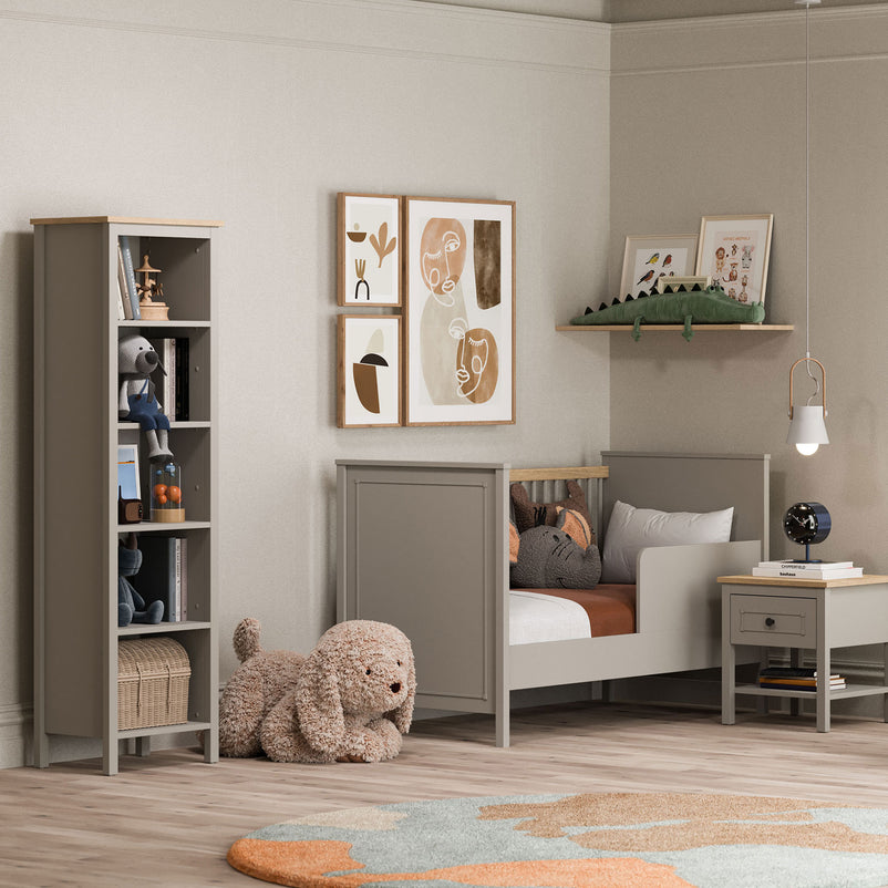 MOONSTONE Pat bebe, 70x140cm, convertibil in junior, somieră reglabilă inclusă