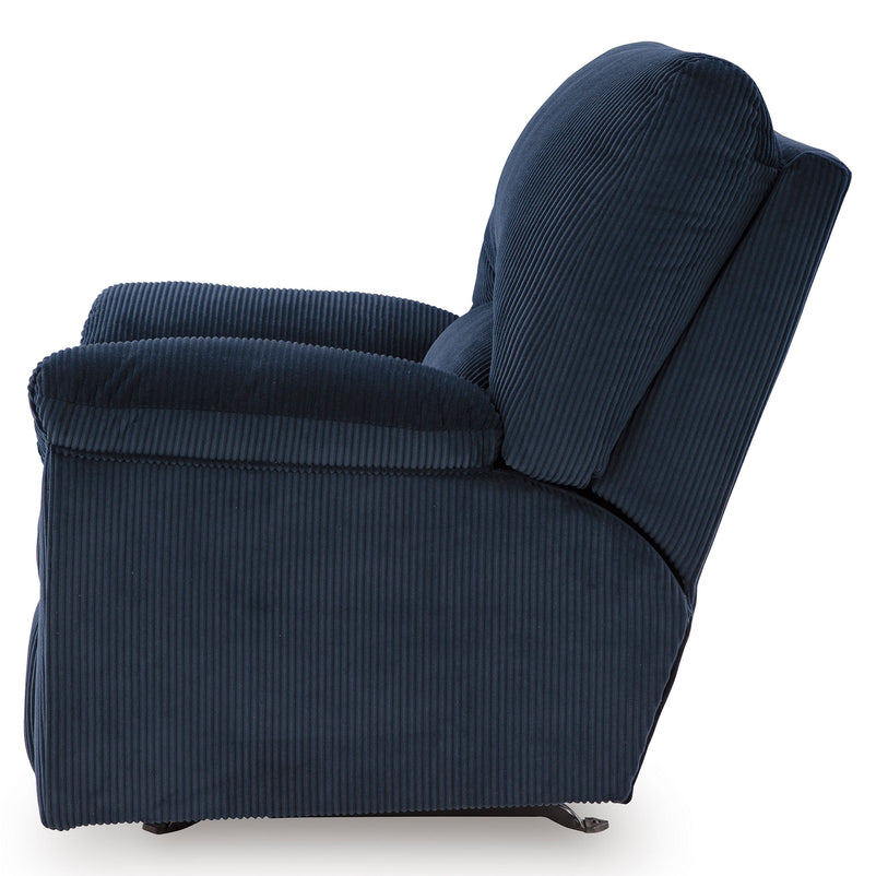 RAYAS Fotoliu cu recliner manual și balans, stofă