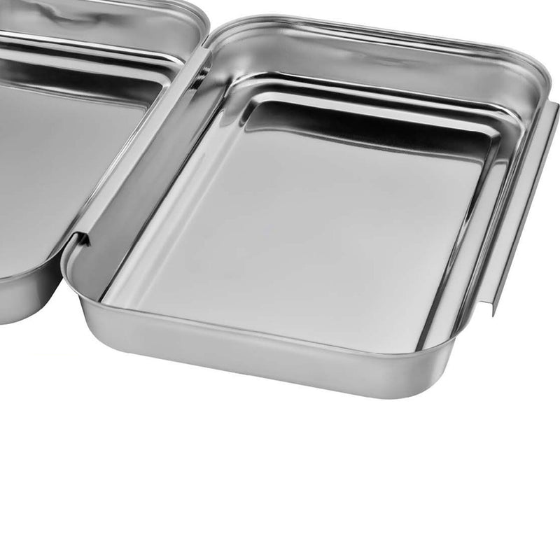PANDO Set 3 tăvi, inox, L.22cm