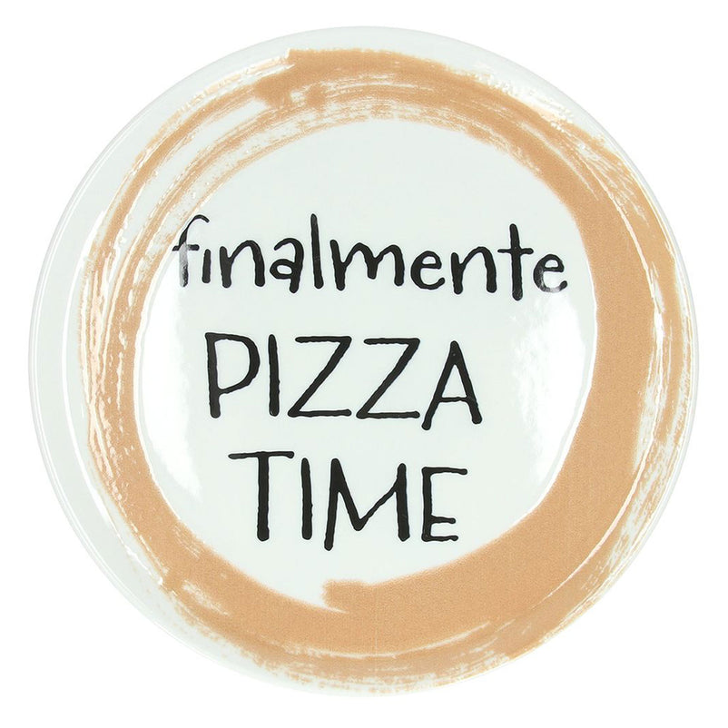 CINZIA Set 4 farfurii pizza, porțelan, D.33cm