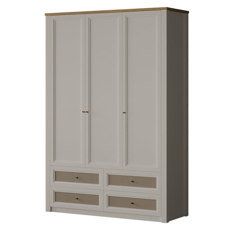 CORVEN Dulap copii, 3 uși, 4 sertare