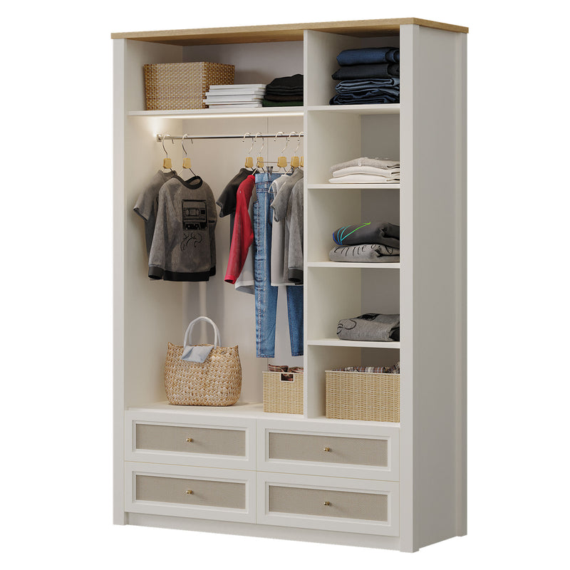 CORVEN Dulap copii, 3 uși, 4 sertare