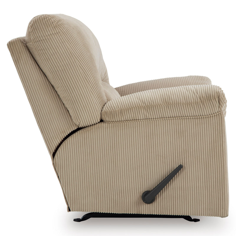 RAYAS Fotoliu cu recliner manual și balans, stofă