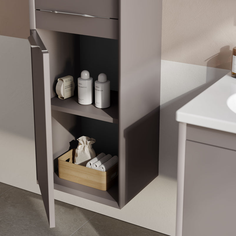 CLAY Set mobilier baie, mască lavoar, lavoar, oglindă, dulap