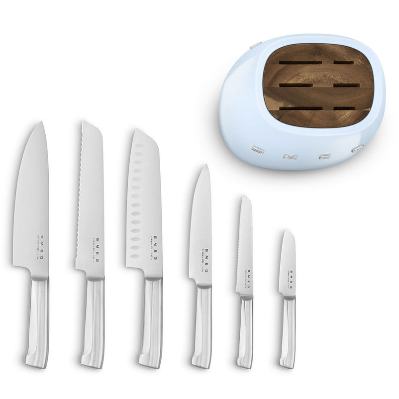 SMEG Set 6 cuțite cu suport