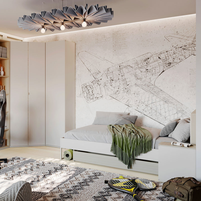 MODISPACE Pat copii, 120x200cm, somieră inclusă