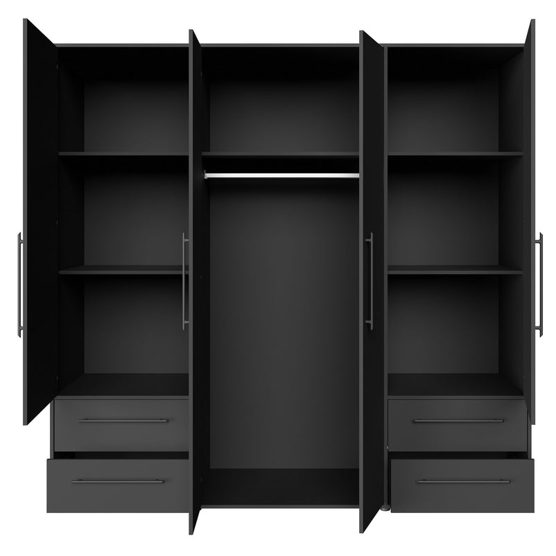 NATE Dulap 4 uși, 4 sertare