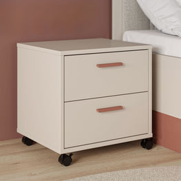 ROSELYN Noptieră mobilă copii, 2 sertare