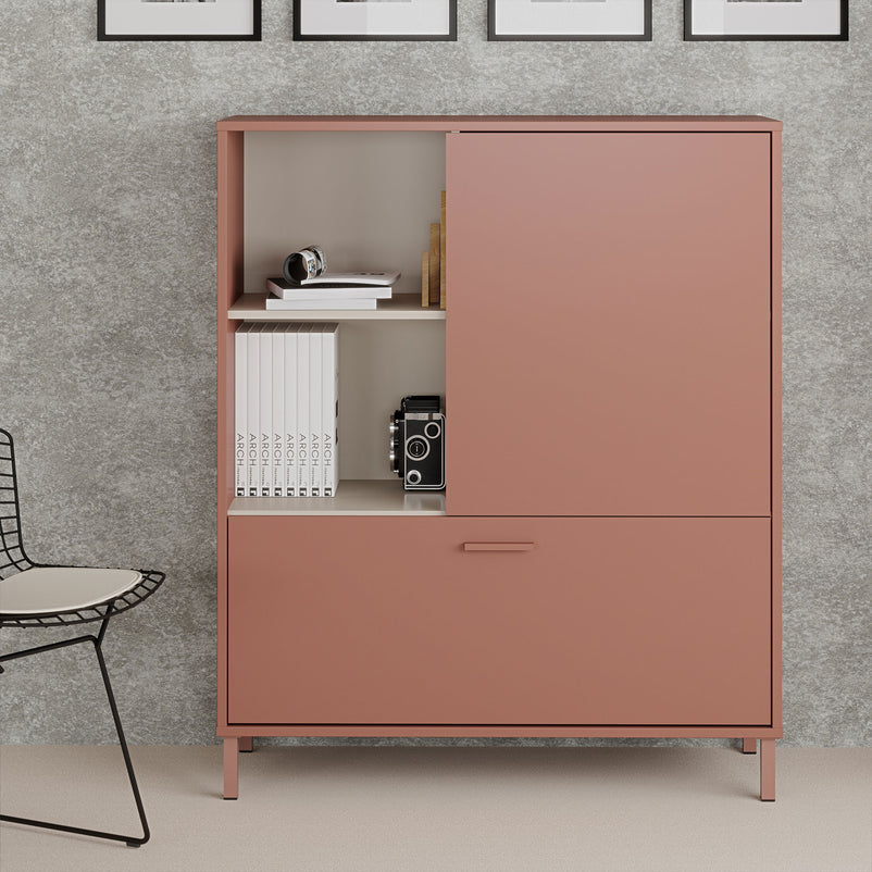 ROSELYN Comodă copii, 1 ușă, 1 sertar