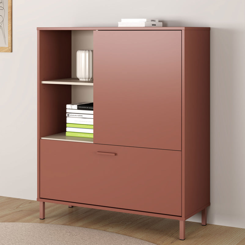 ROSELYN Comodă copii, 1 ușă, 1 sertar