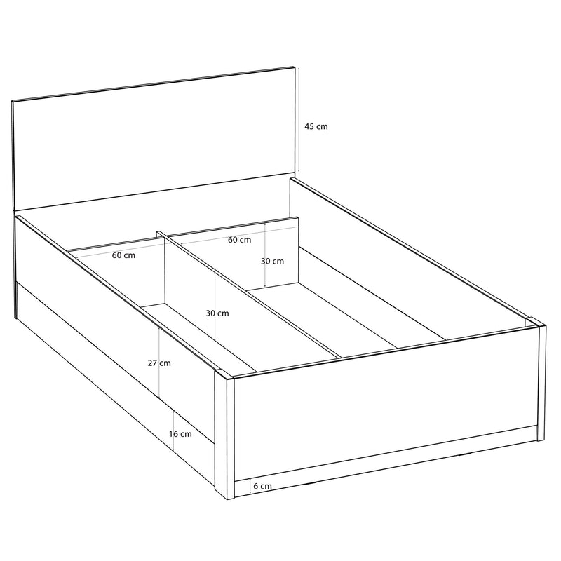ROSELYN Pat copii, somieră rabatabilă și ladă depozitare incluse