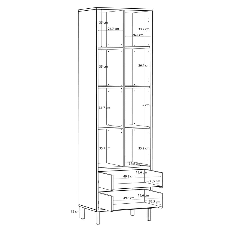 ROSELYN Etajeră copii, 1 ușă, 2 sertare
