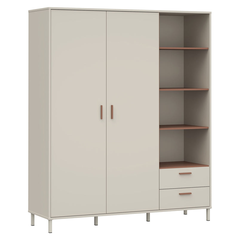 ROSELYN Dulap copii, 2 uși, 2 sertare