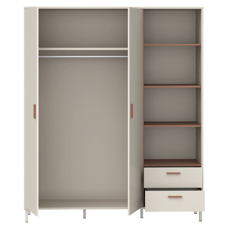 ROSELYN Dulap copii, 2 uși, 2 sertare