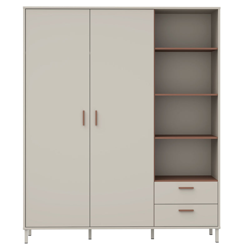 ROSELYN Dulap copii, 2 uși, 2 sertare